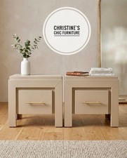 Painted Beige Solid Chunky Oak