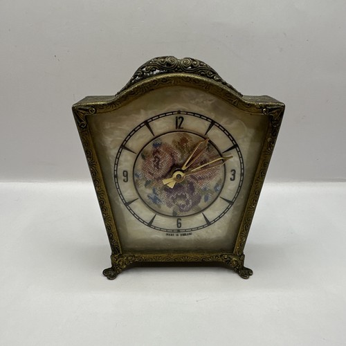 Vintage brass carriage - vintage, clock