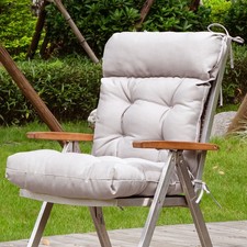 Adirondack Chair Cushion High Back Rocking Chair Cushion Thick Tufted Seat Pad