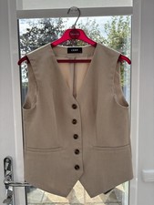 Ladies Fully Lined Waistcoat Size 12-14 Beige