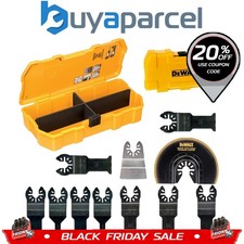 Dewalt 11 Piece Multi Tool Accessory Blade Set Plunge Fast Cut + Toughcase