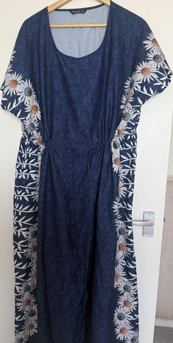 Long navy maxi - navy, with