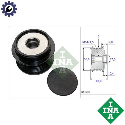 Alternator freewheel clutch - freewheel,