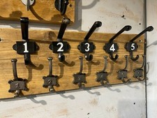 1-5 NUMBERED SCHOOL COAT HOOK VINTAGE HEAVY CAST IRON FREE POSTAGE MAIN IMPORTER