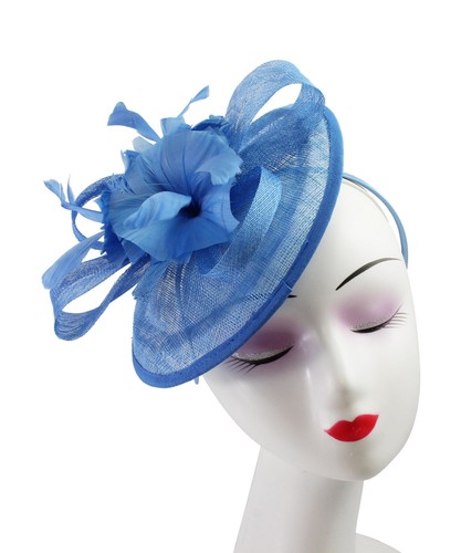 Flower feather hair hat - feather,