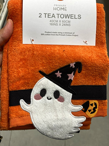Cute 2pc halloween ghost - ghost, tea