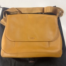 Tan Leather Tumi Briefcase Document Shoulder bag