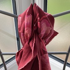 VINTAGE JACQMAR SILK  DEEP RED