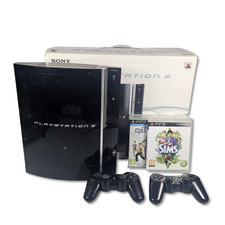 Original Playstation 3 PS3 80GB Fat Phat Console Bundle + 2 Controllers Boxed