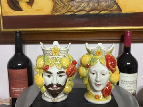 Sicilian testa moro pair - sicilian,
