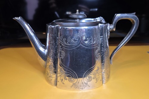 Electroplated silver tea - electroplated, pot