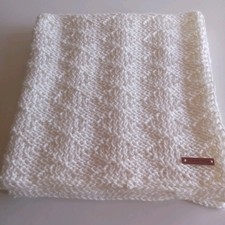 White chunky Hand-knitted Baby