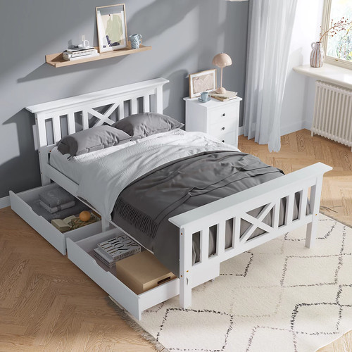 Sturdy single wooden bed frame - sturdy,