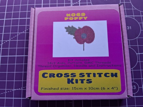 Poppy cross stitch kit