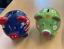 Percy Pig M&S piggy bank money box x 2