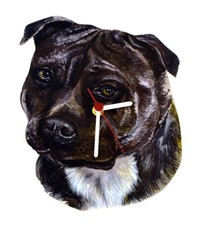 Staffordshire Terrier Clock -