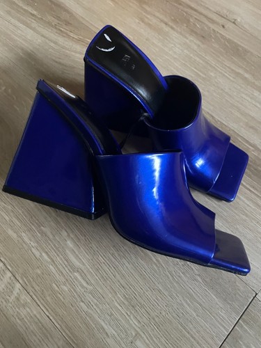 Zara blue batent leather