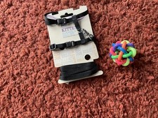 Kitten Harness And Lead In Black Plus Ball With Bell Inside, New