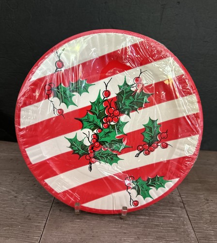 Vtg christmas paper plates - christmas,