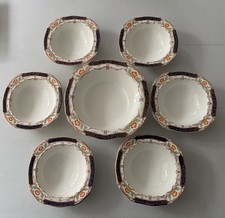 A Set of 6 Vintage Hampton Alfred Meakin Side Bowls and Dessert Serving Bowl