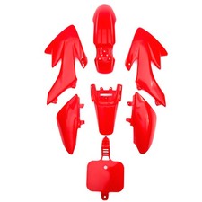 Red Pit Bike Plastic Set CRF50 110cc 120cc 125cc Pitbike Fairing Graphics