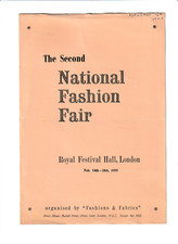 2ND NATIONAL FASHION FAIR ROYAL FESTIVAL HALL LONDON 1955 EXHIBITORS GARMENT LIS