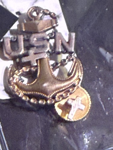 Usn navy anchor pin - navy, w/