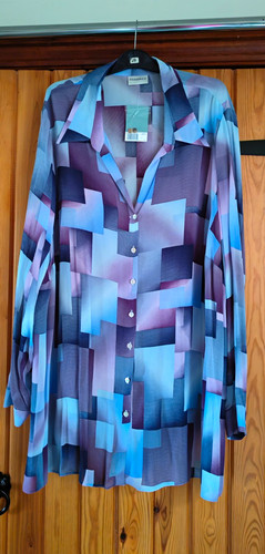 Abstract print sheer long - print,