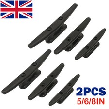 2PCS 5"6"8" Nylon Black Marine Yacht Boat Dock Cleats Rope Mooring Cleat Deck