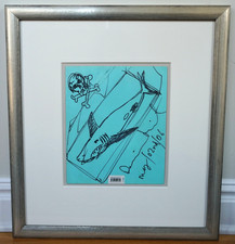 DAMIEN HIRST~ SUPERB SIGNED ORIGINAL DRAWING, STUNNING NEW FRAME & COA