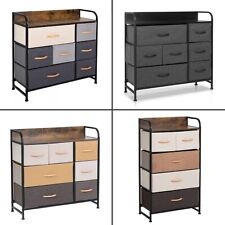 5/7 Drawer Chest of Drawers Fabric Storage Cabinet Dresser Unit Bedroom Woodtop