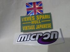  Medium MICRON ,motorcycle decal,  exhaust sticker ,  FOIL TYPE ,  148mm x 45mm 