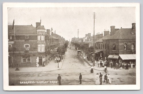 Postcard flag rppc lumley - postcard, road