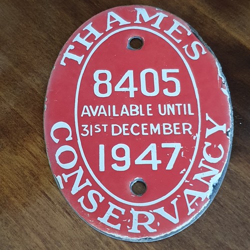 Red thames conservancy - red, vintage