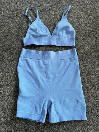 Lounge light blue - ribbed, bra