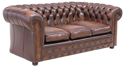 Sofa leather chesterfield - leather,,