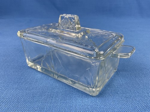 Art deco 1930s glass butter - deco,