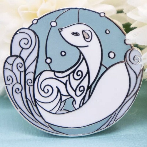 Snow mink cute - kawaii, enamel