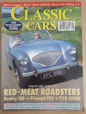 CLASSIC CARS Magazine Aug 1996 - Triumph TR5 V tvr 3000S,Healey 100,Rover P5