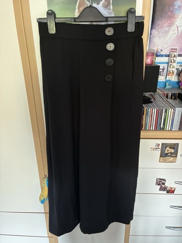 Zara black button wide - zara,