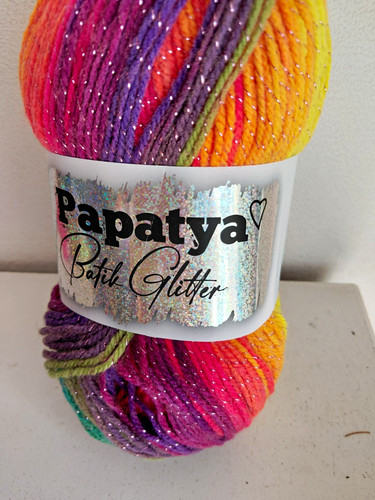 Papatya batık glitter yarn - papatya,