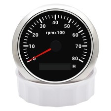 85MM 0-8000RPM Tachometer Gauge LED Rev Counter Meter for Car Boat Marine Truck
