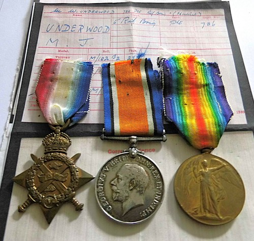 Ww1 1914 star trio - ww1,