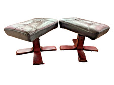 Leather Vintage 60s Footstool