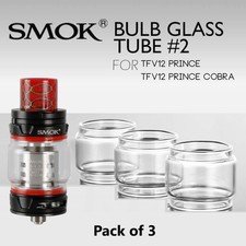 SMOK PRINCE V12 P Tank Bulb Bubble Fatboy Pyrex Glass Tubes - Pack of 3