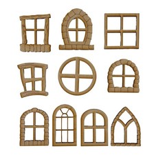 10 Pack MDF Wooden Fairy Door