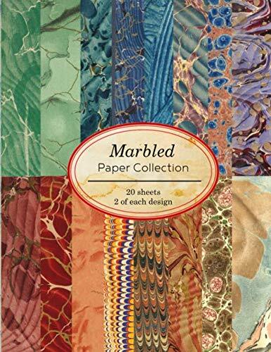 Marbled paper collection 20 - marbled,