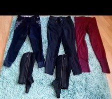 Equestrian Horse Riding Jodhpurs & Gaiters Bundle Size 26 Waist ( XS )