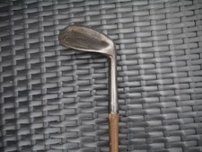 Antique Vintage Hickory Shaft Wide Flanged Sole Niblick Wright&Ditson