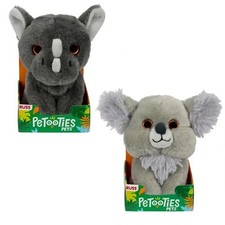 Russ Petooties Pets Wild Animals Koala & Rhino 10cm Plush Toys - 2  PACK